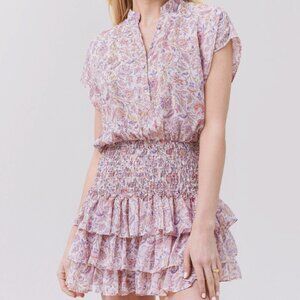 Misa Los angeles patterned mini dress